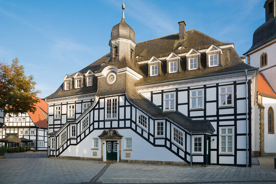 The historic Rietberger town hall _ Kreis G&uuml;tersloh, North Rhine-Westphalia, Germany, Europe