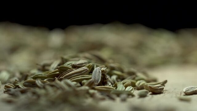 Cumin macro light passes over with shadow twice and dramatic and intimate isolated
