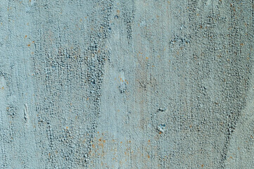 Light blue faded. Texture of stained metal surface with cracked paint with cracked paint. Finely detailed background