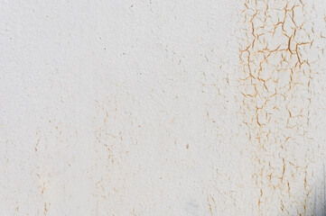 Beige faded. Texture of stained metal surface with cracked paint with cracked paint. Finely detailed background