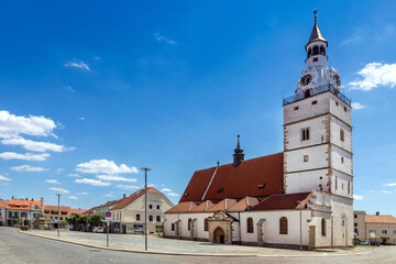   Church of the Assumption, Ivancice town, Vysocina district, Czech republic, Europe