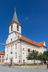 Fototapeta na wymiar Church of st. John the Baptist, Namest nad Oslavou, Vysocina district, Czech republic, Europe