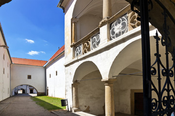 Fototapeta na wymiar renaissance castle Oslavany, Vysocina district, Czech republic, Europe