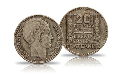 France 20 francs 1933 silver coin