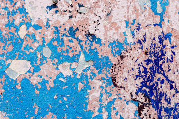Background of old multicolored cracked paint. Background for designers