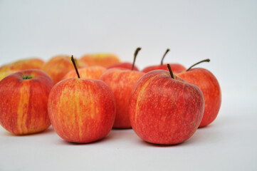 red apples isolated on white background