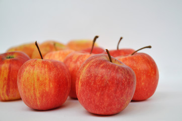 red apples isolated on white background