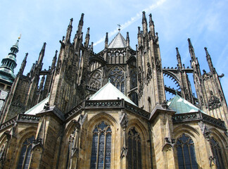 Saint Vitus Cathedral in Prague Castle. Prague, Czech Republic 