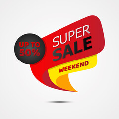 Super sale banner template design for business promotion