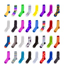 vector colorful socks
