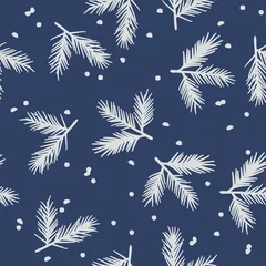 Peel and stick wall murals Christmas motifs vector seamless christmas background