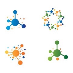 molecule logo icon vector design template