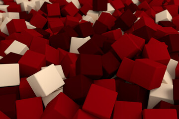 wallpaper of 3d render bright colorful cubes background