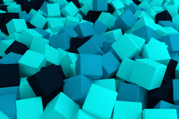 Fototapeta na wymiar wallpaper of 3d render bright colorful cubes background