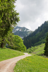 Blick auf die Berge bei Oberstdorf