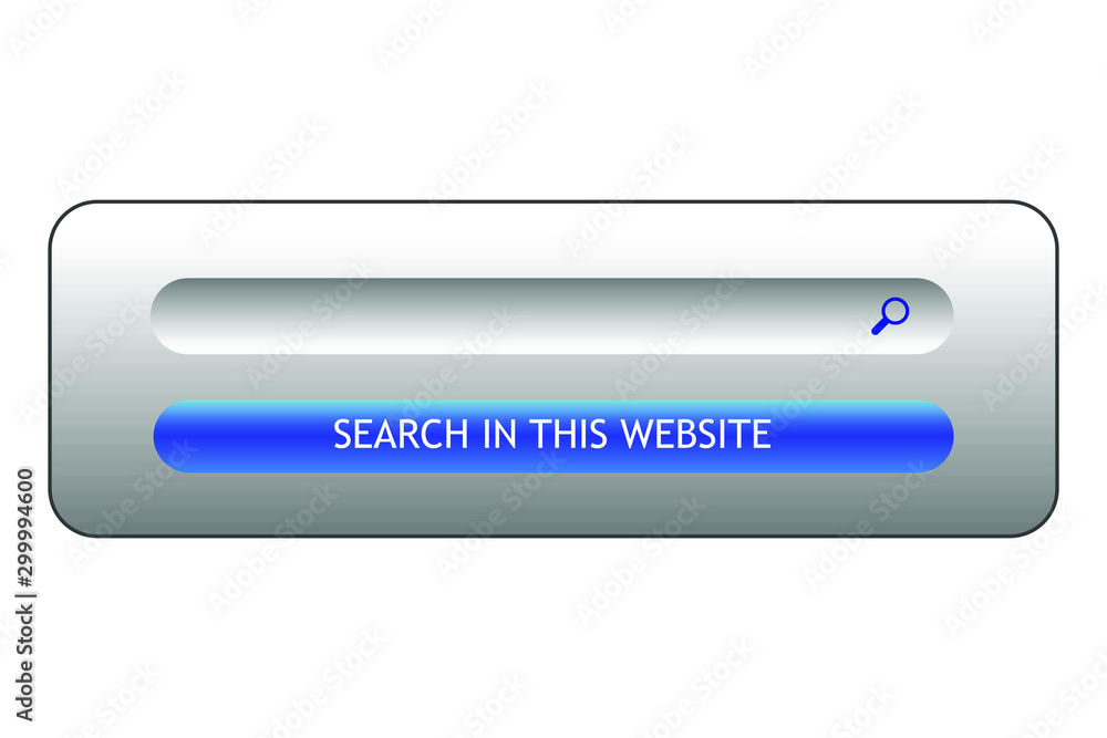 Aufkleber search bar vector element design, search box ui template isolated on white background