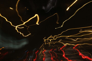 light painting strong lightening like