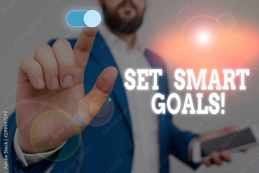 Poster handwriting text writing set smart goals. conceptual photo list to clarify your ideas focus efforts 