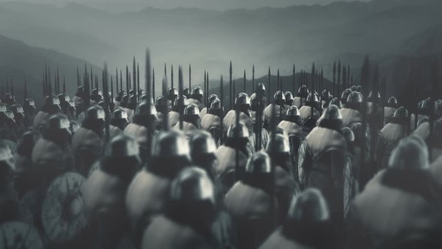 Big Army of Viking Warriors ready for Battle