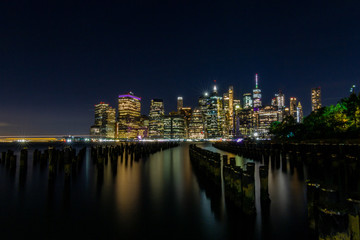 Fototapeta na wymiar Manhattan skyline in the night