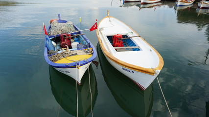 Fototapeta na wymiar Small Boats In The Sea