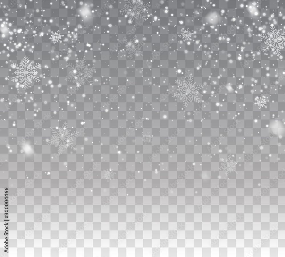 Poster falling snow overlay background