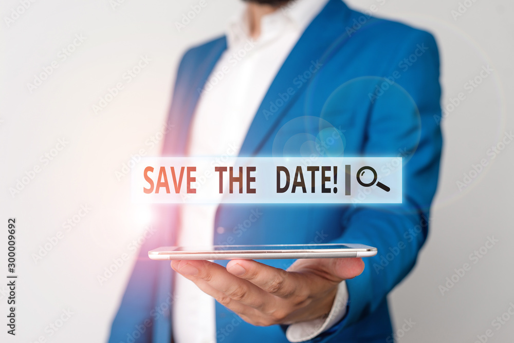 Poster conceptual hand writing showing save the date. concept meaning organizing events well make day speci