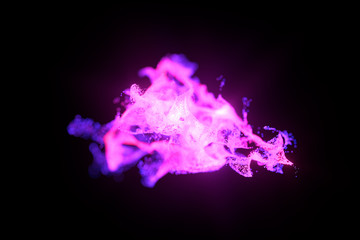 Abstract glowing particles with brilliant light, 3d rendering.