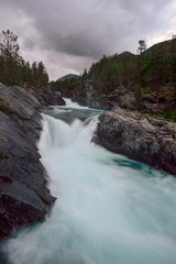 bridge, beautiful waterfall norway, europe