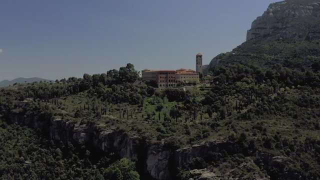 Monastery in Spain mountains, nature and historical buildings near Barselona and Montserrat