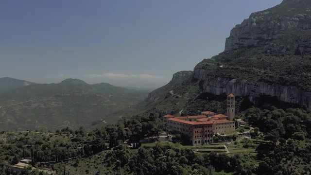 Monastery in Spain mountains, nature and historical buildings near Barselona and Montserrat