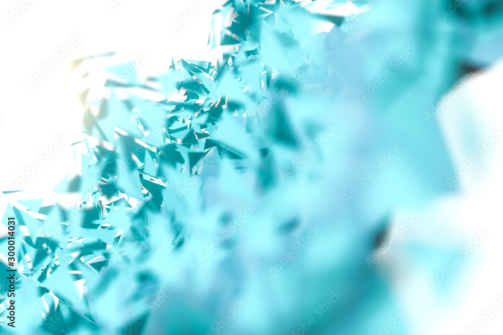 Poster triangle surface plane with structure lines, 3d rendering.