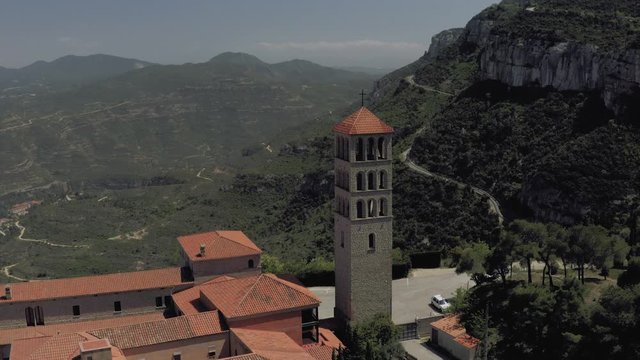 Monastery in Spain mountains, nature and historical buildings near Barselona and Montserrat