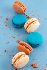 famous French macarons cakes for background