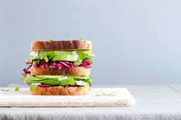 vegetarian  sandwich with vegetables