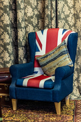 Armchair with United Kingdom flag