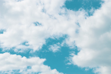 Fototapeta premium natural blue sky cloud background with summer season concept, fresh air weather and climate