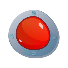 Vector illustration of an empty cartoon button for a game or cartoon.