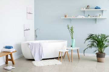 Stylish interior of modern bathroom