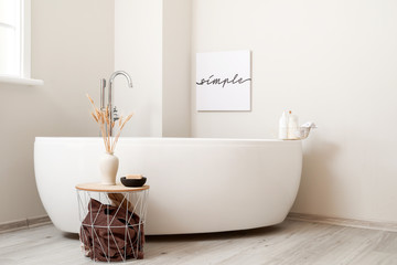 Interior of modern comfortable bathroom