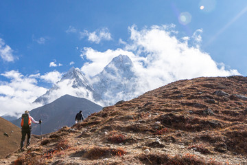Ama Dablam Mountain. Trekking Everest Base Camp. Nepal.