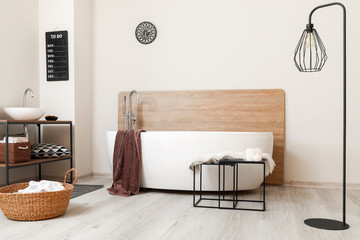 Interior of modern comfortable bathroom
