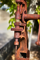 Old and rusty drilling tool
