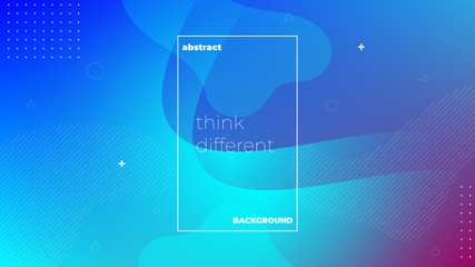 Abstract modern graphic element. Dynamical colored forms and waves. Gradient abstract banner with flowing liquid shapes. Template for the design of a website landing page or background.