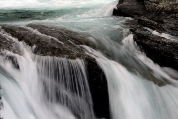 beautiful waterfall, norway, europe