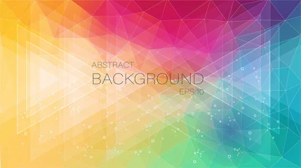 Fototapeten 2D creative background with triangle and circle shapes for web design © igor_shmel