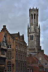 Fototapeta na wymiar Belfry Tower in Bruges