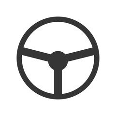 Steering wheel icon - vector.