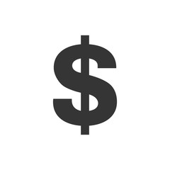 Vector Dollar icon isolated.