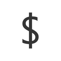 Vector Dollar icon isolated.